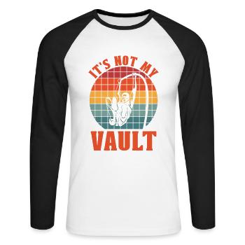 It's not my pole vault pole vaulting - Unisex Long Sleeve Baseball T-Shirt - white/black - Front - Nik (191cm)