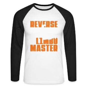 Reverse Limbo Master Pole Vault Pole Vault - T-shirt baseball manches longues Homme - blanc/noir - Devant - Nik (191cm)