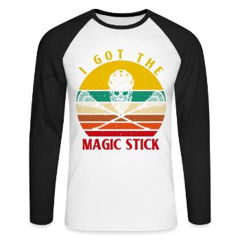 J’ai eu le Magic Stick Lacrosse - T-shirt baseball manches longues Homme - blanc/noir - Devant - Nik (191cm)