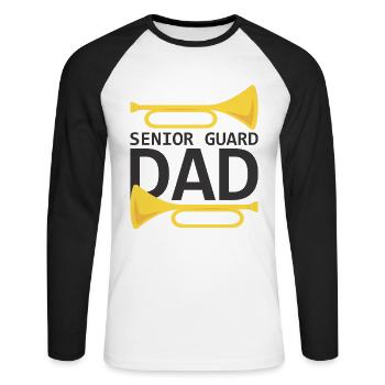 Marching Band Clarinetist School Rehearsal Music - Unisex Long Sleeve Baseball T-Shirt - white/black - Front - Nik (191cm)