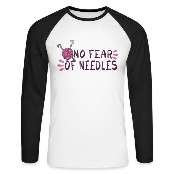Sewing Machine Fun Sewing Sewing Sewing Fan Hobby - Unisex Long Sleeve Baseball T-Shirt - white/black - Front - Nik (191cm)