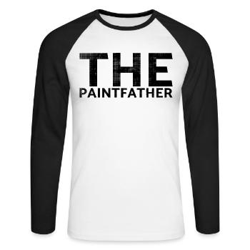 The Paintfather Decorator Design for Painters - Unisex Long Sleeve Baseball T-Shirt - white/black - Front - Nik (191cm)