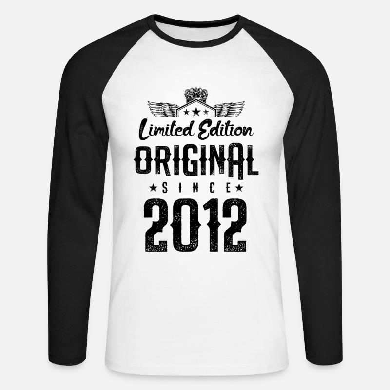 2012 limited edition - Unisex Baseballshirt langarm - Weiß/Schwarz