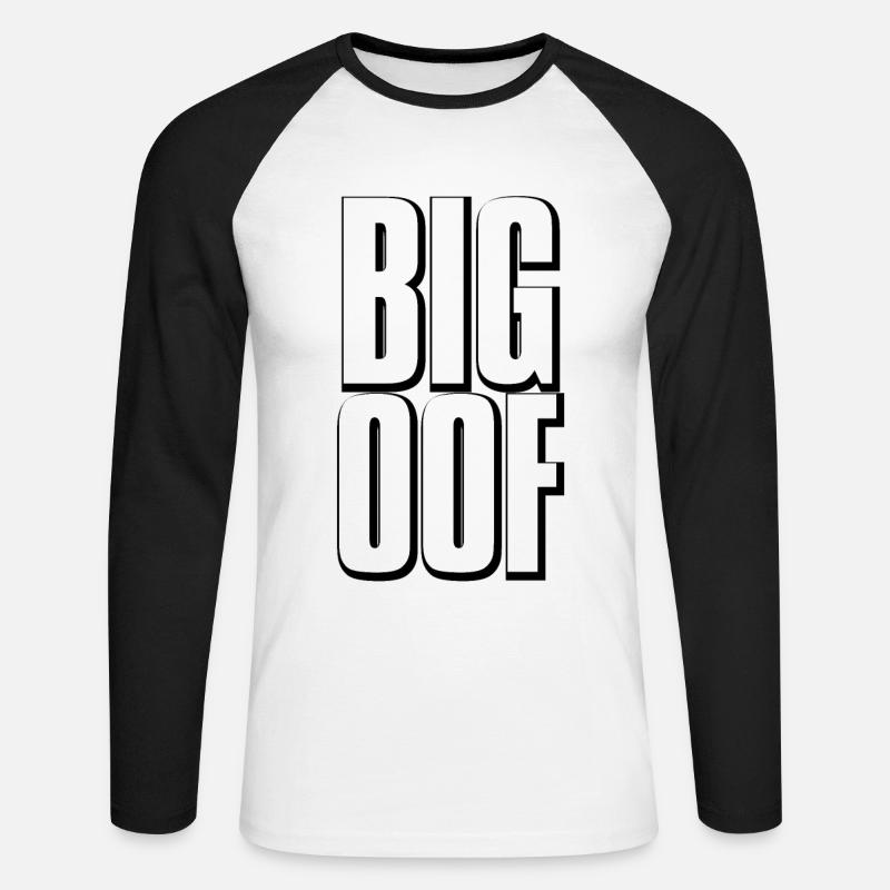 Großes oof Meme - Unisex Baseballshirt langarm - Weiß/Schwarz