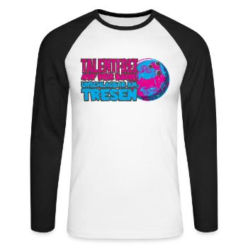 Bowling Bowler plays bowling alley Hobby balls - Unisex Long Sleeve Baseball T-Shirt - white/black - Front - Nik (191cm)