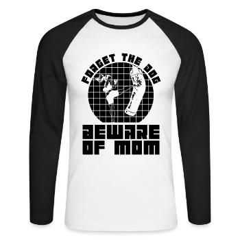 Kickboxing Forget The Dog Kickboxer Boxing Fight - Unisex Long Sleeve Baseball T-Shirt - white/black - Front - Nik (191cm)