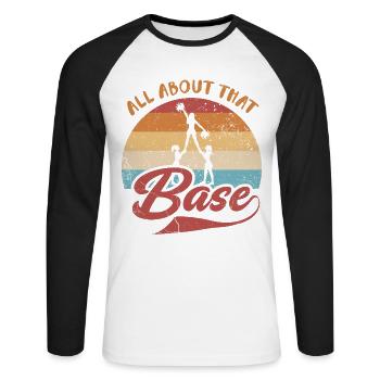 All about this basic design for cheerleaders - Unisex Long Sleeve Baseball T-Shirt - white/black - Front - Nik (191cm)