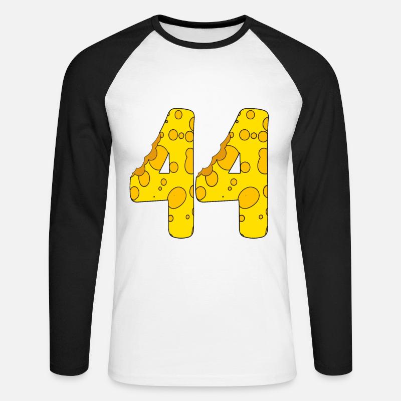 44 anni - Regalo di 44 ° compleanno - 1944 - Maglia da baseball a manica lunga da uomo - bianco/nero