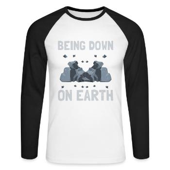 Gemstone Collector and Gemstone Research - Unisex Long Sleeve Baseball T-Shirt - white/black - Front - Nik (191cm)