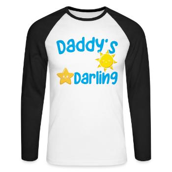 Daddy’s Little Darling Mignon Kiddie Sun Star Kid - T-shirt baseball manches longues Homme - blanc/noir - Devant - Nik (191cm)