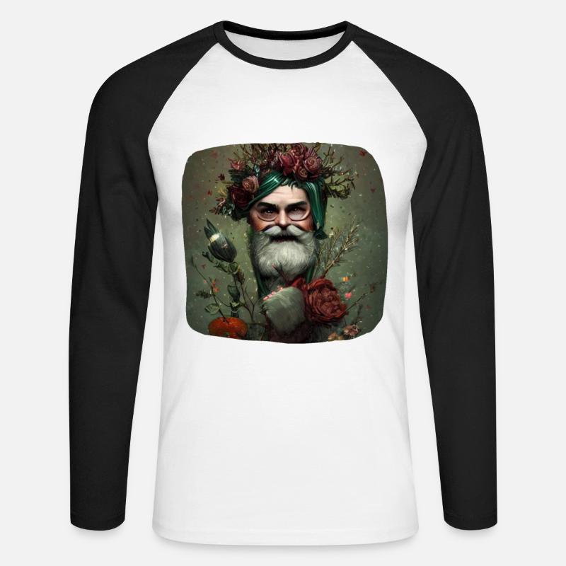 Alter Mann - Unisex Baseballshirt langarm - Weiß/Schwarz