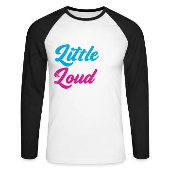 Kleines Und Lautes Design Für Cheerleader - Unisex Baseballshirt langarm - Weiß/Schwarz - Vorne - Nik (191cm)