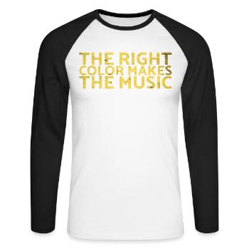 La bonne couleur fait la conception musicale pour les peintres - T-shirt baseball manches longues Homme - blanc/noir - Devant - Nik (191cm)