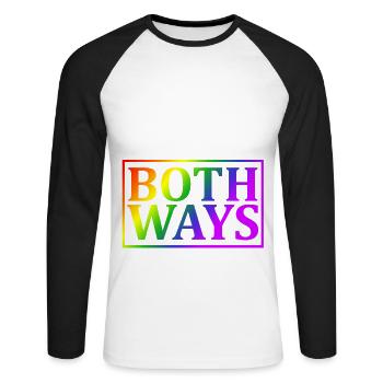 Mein Highway Geht In Beide Richtungen Lgbt - Unisex Baseballshirt langarm - Weiß/Schwarz - Vorne - Nik (191cm)