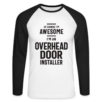 Großartig, ich bin ein Deckentorinstallateur - Unisex Baseballshirt langarm - Weiß/Schwarz - Vorne - Nik (191cm)