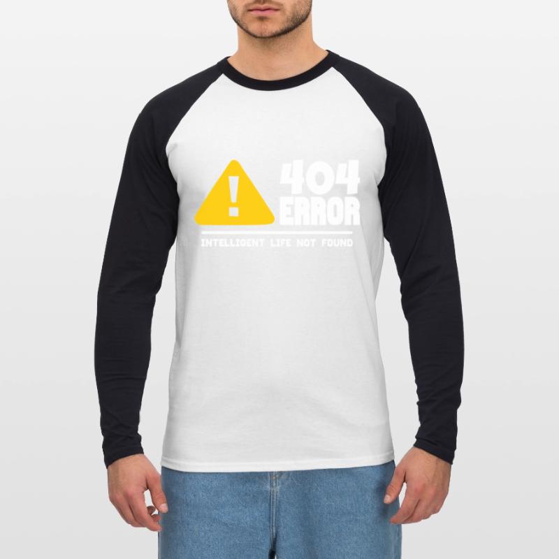 Computer and programmer geek. 404 Errors Unisex Long Sleeve Baseball T-Shirt