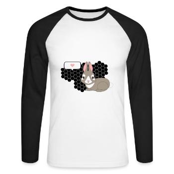 Hare - Unisex Long Sleeve Baseball T-Shirt - white/black - Front - Nik (191cm)