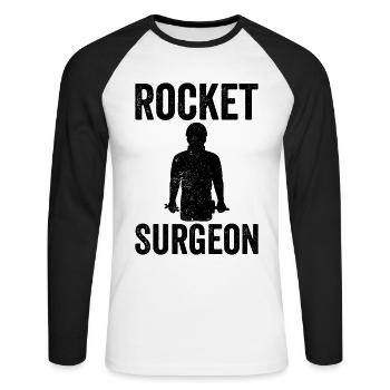 Steel Surgeon Blacksmith Blacksmith - Unisex Long Sleeve Baseball T-Shirt - white/black - Front - Nik (191cm)
