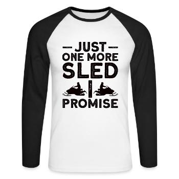 Snowmobile Snowmobile Winter Sports Gift Idea - Unisex Long Sleeve Baseball T-Shirt - white/black - Front - Nik (191cm)