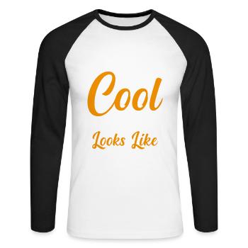 Grand Frère Cadeau Humour - T-shirt baseball manches longues Homme - blanc/noir - Devant - Nik (191cm)