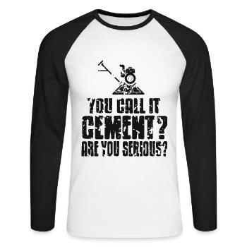 Concrete construction design for construction workers and construction site - Unisex Long Sleeve Baseball T-Shirt - white/black - Front - Nik (191cm)
