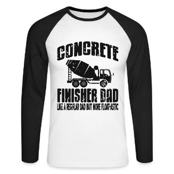 Concrete construction design for construction workers and construction site - Unisex Long Sleeve Baseball T-Shirt - white/black - Front - Nik (191cm)