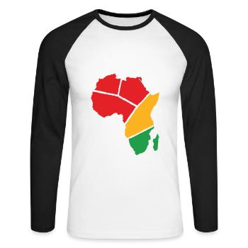 October Black History Month African Americans - Unisex Long Sleeve Baseball T-Shirt - white/black - Front - Nik (191cm)
