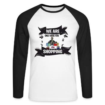 Wochenende mit Freunden in der Gruppe Trinken und - Unisex Baseballshirt langarm - Weiß/Schwarz - Vorne - Nik (191cm)