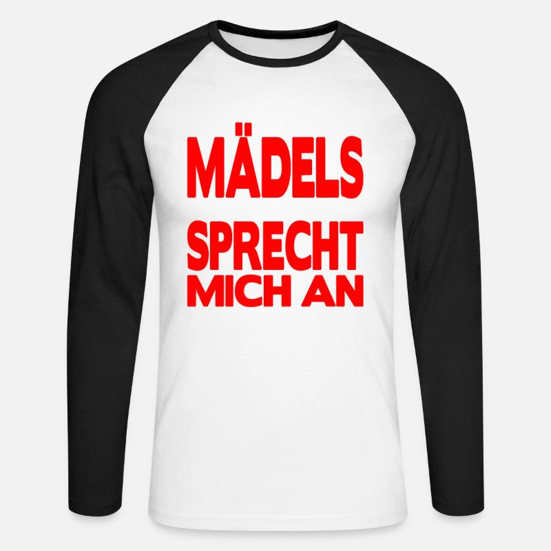 Ich bin Schüchtern - Unisex Baseballshirt langarm - Weiß/Schwarz