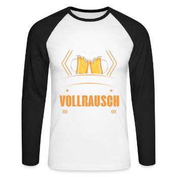 Das Leben Ist An Manchen Tagen Halt Nur Im - Unisex Baseballshirt langarm - Weiß/Schwarz - Vorne - Nik (191cm)