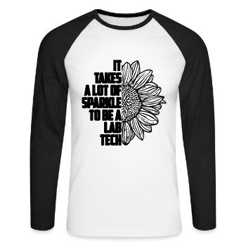 It Take A Lot Lab Scientist Laboratory Technician - Unisex Baseballshirt langarm - Weiß/Schwarz - Vorne - Nik (191cm)