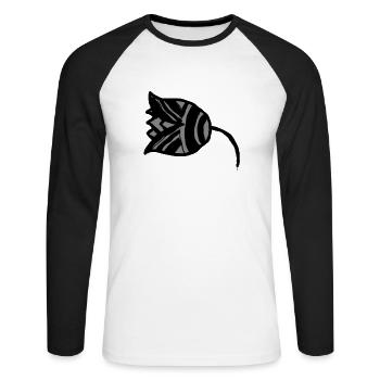 Egypt Ancient Symbol Seshen - Unisex Long Sleeve Baseball T-Shirt - white/black - Front - Nik (191cm)