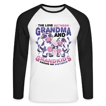 Auf Wiedersehen Und Abschied, Umzugsgroßmutter - Unisex Baseballshirt langarm - Weiß/Schwarz - Vorne - Nik (191cm)