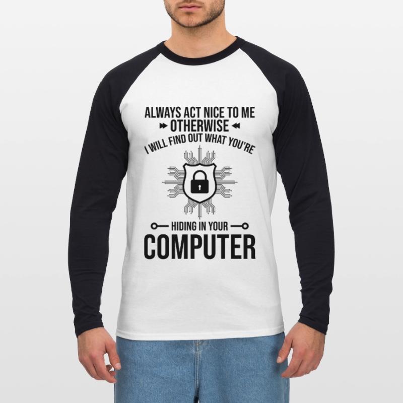 Cybersecurity Computer Security Cybersecurity Unisex Long Sleeve Baseball T-Shirt