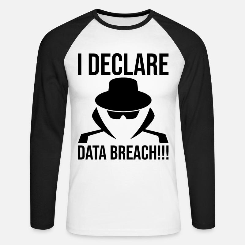 Cybersecurity Computer Security Cybersecurity - Unisex Long Sleeve Baseball T-Shirt - white/black