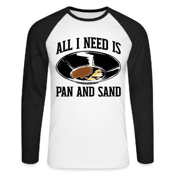 Funny gold panners Gold seekers Enough gold for today - Unisex Long Sleeve Baseball T-Shirt - white/black - Front - Nik (191cm)