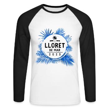 lloret de mar 2023 colorful - Unisex Long Sleeve Baseball T-Shirt - white/black - Front - Nik (191cm)