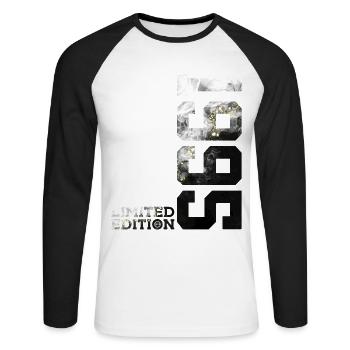 31ST BIRTHDAY 31 YEARS LIMITED EDITION 1995 - Unisex Long Sleeve Baseball T-Shirt - white/black - Front - Nik (191cm)