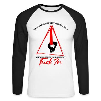 Aerial Silk Dancer for Aerial Ribbon and Aerialist - Unisex Long Sleeve Baseball T-Shirt - white/black - Front - Nik (191cm)