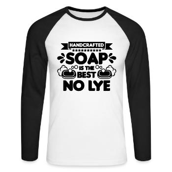 Handcrafted Soap Is Soapmaking Soapers Soap Maker - Unisex Baseballshirt langarm - Weiß/Schwarz - Vorne - Nik (191cm)