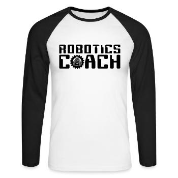 Robotics Coach Robot Technology Robotics Engineer - Unisex Baseballshirt langarm - Weiß/Schwarz - Vorne - Nik (191cm)
