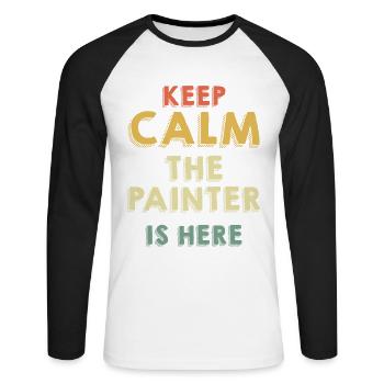 Maler und Lackierer, der Beste und Nervigste Beruf - Unisex Baseballshirt langarm - Weiß/Schwarz - Vorne - Nik (191cm)