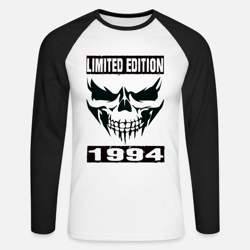 Limited Edition 1994 - Unisex Baseballshirt langarm - Weiß/Schwarz