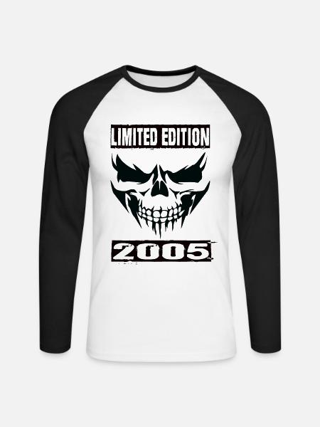 Limited Edition 2005 - Unisex Long Sleeve Baseball T-Shirt - white/black