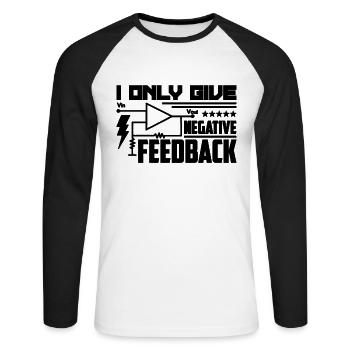 I Only Give Electrician Lover Electrical Engineer - Unisex Baseballshirt langarm - Weiß/Schwarz - Vorne - Nik (191cm)