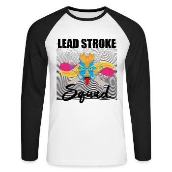 Dragon boating theme for dragon boat paddling - Unisex Long Sleeve Baseball T-Shirt - white/black - Front - Nik (191cm)