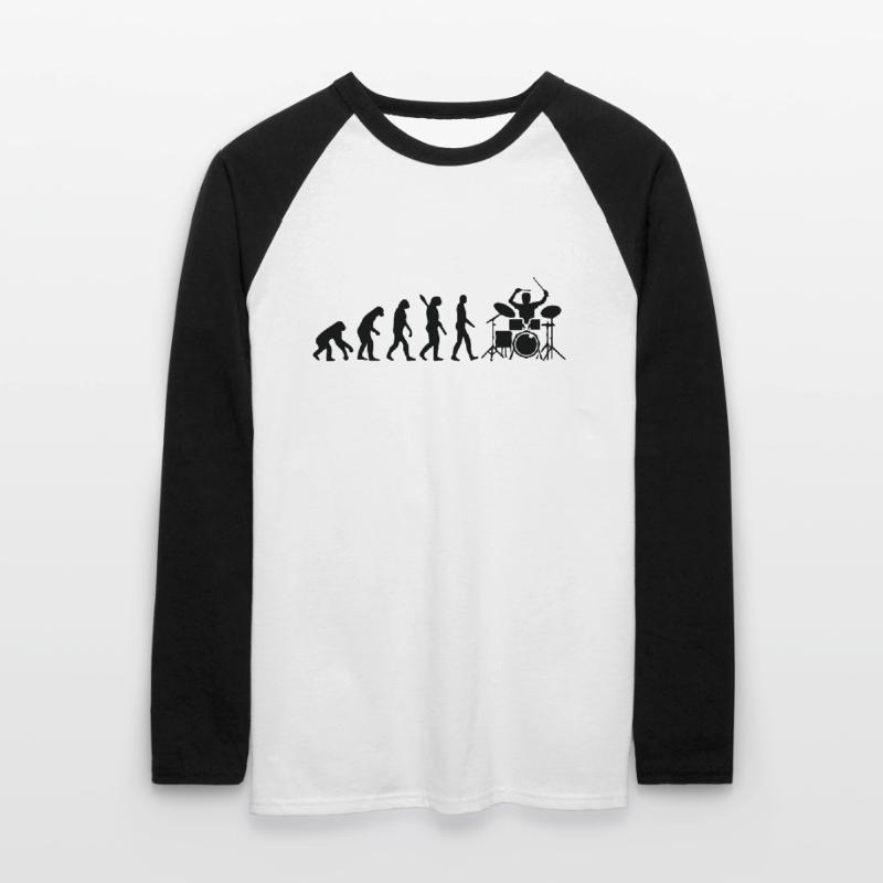 Évolution du batteur Évolution du batteur Évolution du batteur T-shirt baseball manches longues Homme