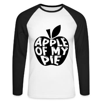 Apple Of My Pie Cooking Pastries Apple Pie Lover - Unisex Long Sleeve Baseball T-Shirt - white/black - Front - Nik (191cm)