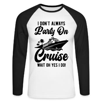 Funny Cruising Cruise Ship Cruise Ship - Unisex Long Sleeve Baseball T-Shirt - white/black - Front - Nik (191cm)