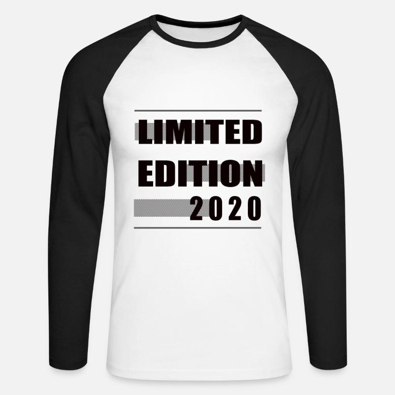 Limited Edition 2020 - Unisex Baseballshirt langarm - Weiß/Schwarz
